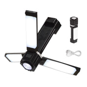 Portable Tent Lamp, Collapsible LED Blade Bulb Plus Flash Light