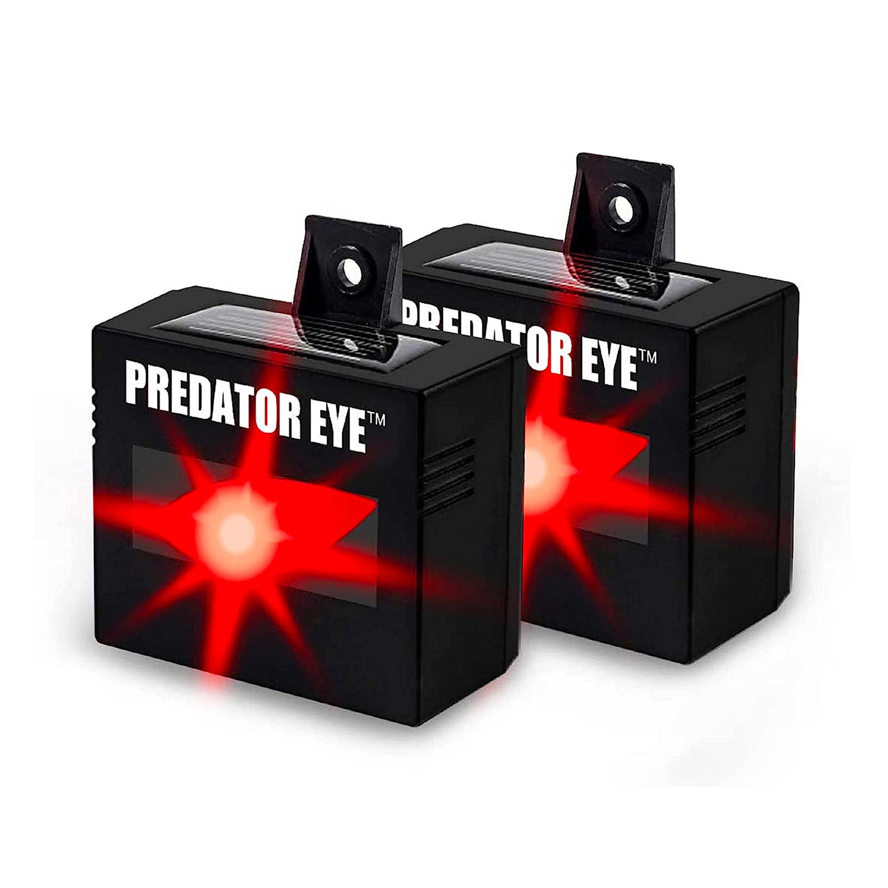 Aspectek Solar Rechargeable Predator Eye: Nighttime deterrent light defends against Coyote, Deer, Cat, Raccoon, Skunk, Weatherproof design - 2-Pack