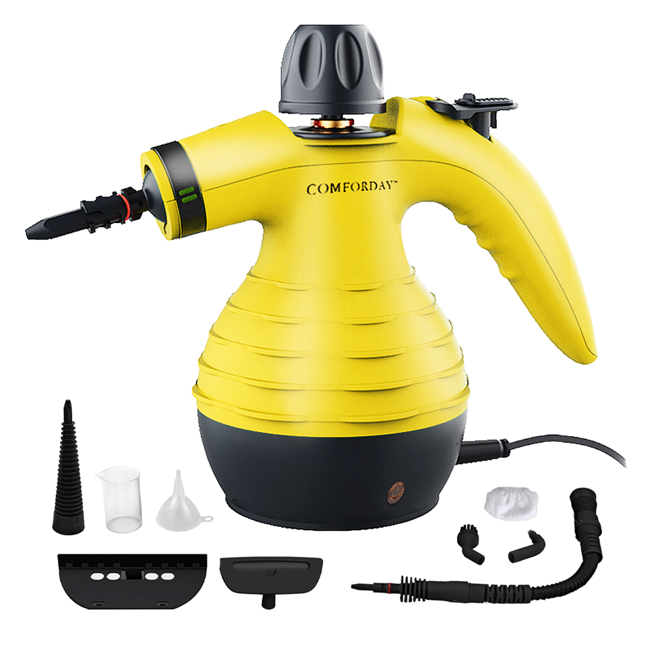 Comforday Multi-Purpose Handheld Pressurized Steam Cleaner with 9