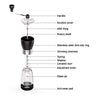  Manual Coffee Grinder 14Pcs Set with Two 5.5 Oz Clear Glass Jars
