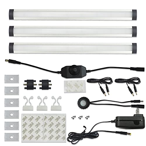 Comforday LED Under Cabinet Lights Kit Hardwired or Plug-in,1000