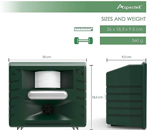 Guard your outdoor space: Yard Sentinel + STROBE LIGHT Outdoor Ultrasonic Animal Repeller