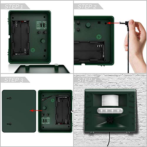 Deter unwanted guests with ease: Yard Sentinel +STROBE & Remote Control Outdoor Ultrasonic Animal Repeller with Motion Sensor
