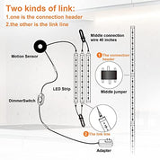 Comforday LED Under Cabinet Lights Kit Hardwired or Plug-in,1000 Lumen 3 PCs 12Inch Light Strips with Motion Sensor, Dimmer, Super Bright Warm White Light Bars for Kitchen cabinets Cupboard Shelf