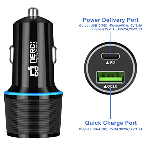 Boost Your Travel Adventures with the NERDI 48W Fast USB C Car Charger Adapter