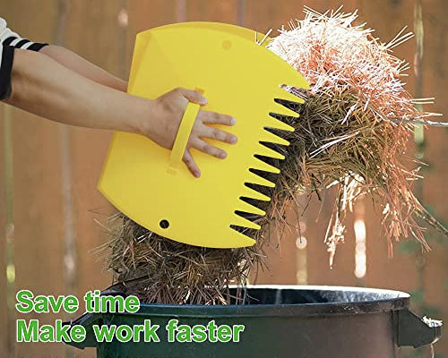 Embrace Effortless Leaf Cleanup with Garden and Yard Leaf Scoops Hand Rakes!