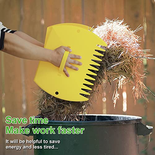 Embrace Effortless Leaf Cleanup with Garden and Yard Leaf Scoops Hand Rakes!