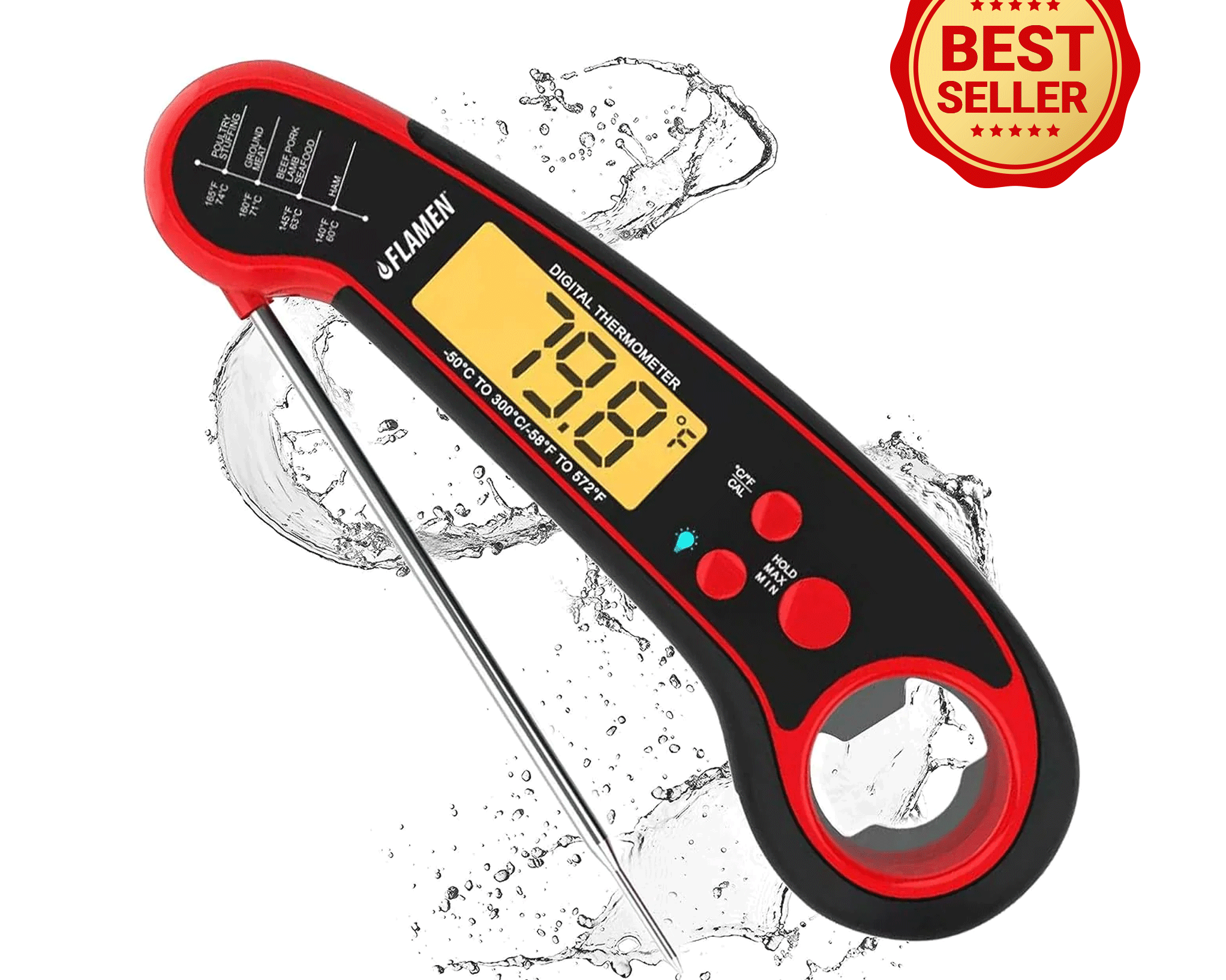 Master the Art of Cooking Precision with Flamen Digital Meat Thermometer
