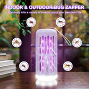 Aspectek Bug Zapper LED Light with Bluetooth Speaker – Dual Function Outdoor Insect Zapper and Wireless Speaker for Patio, Yard, and Garden