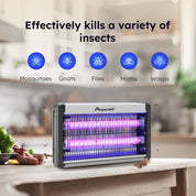 Insect zapper with purple lights

