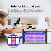 Insect zapper with purple lights