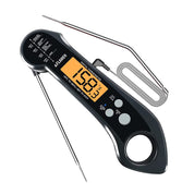Flamen Digital Meat Thermometer, 2 in 1 Dual Probe Food Thermometer with Backlight, Temperature Alarm, Waterproof Instant Read Meat Thermometer for Kitchen, Deep Frying, Baking, Turkey, BBQ