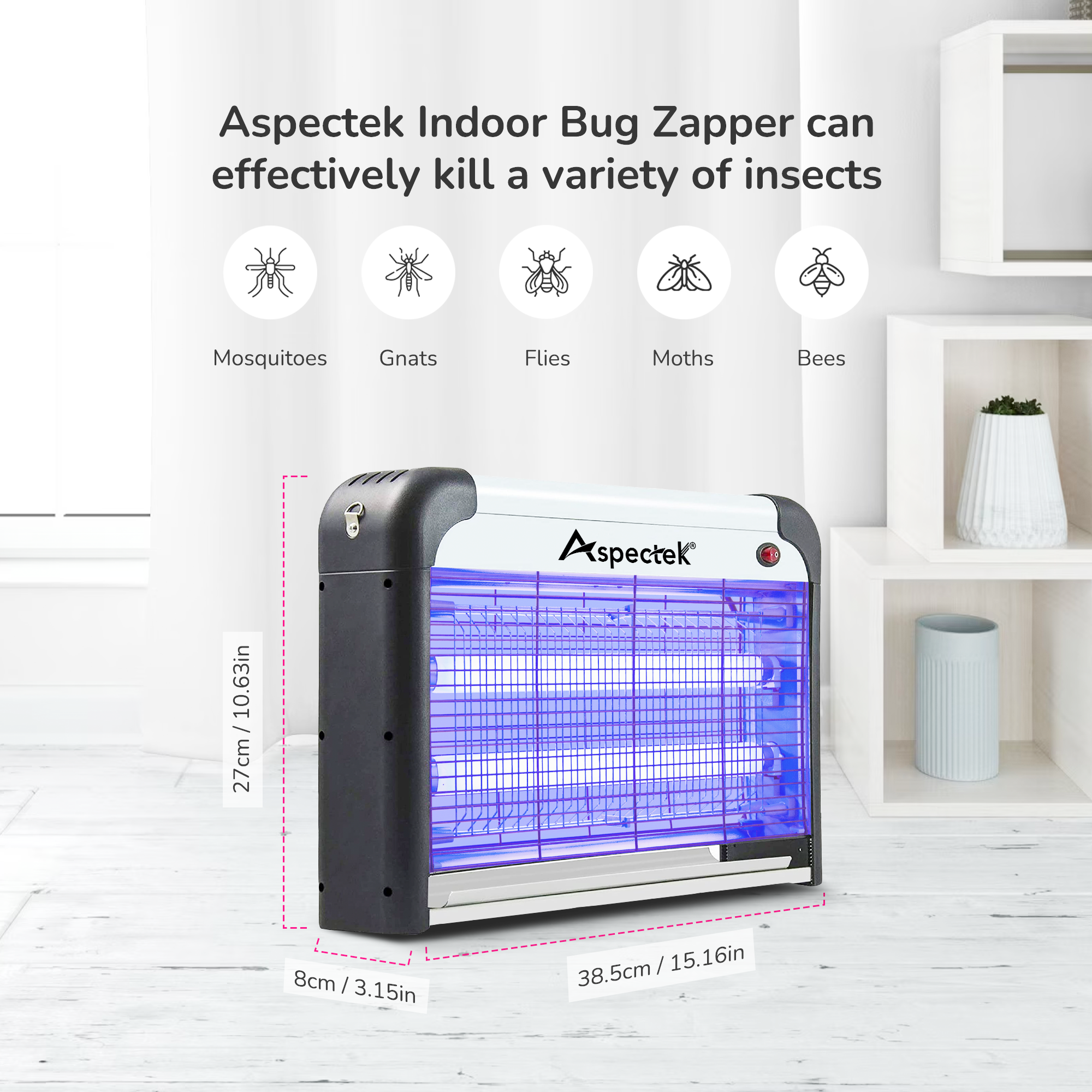Aspectek 20w best sale indoor bug zapper