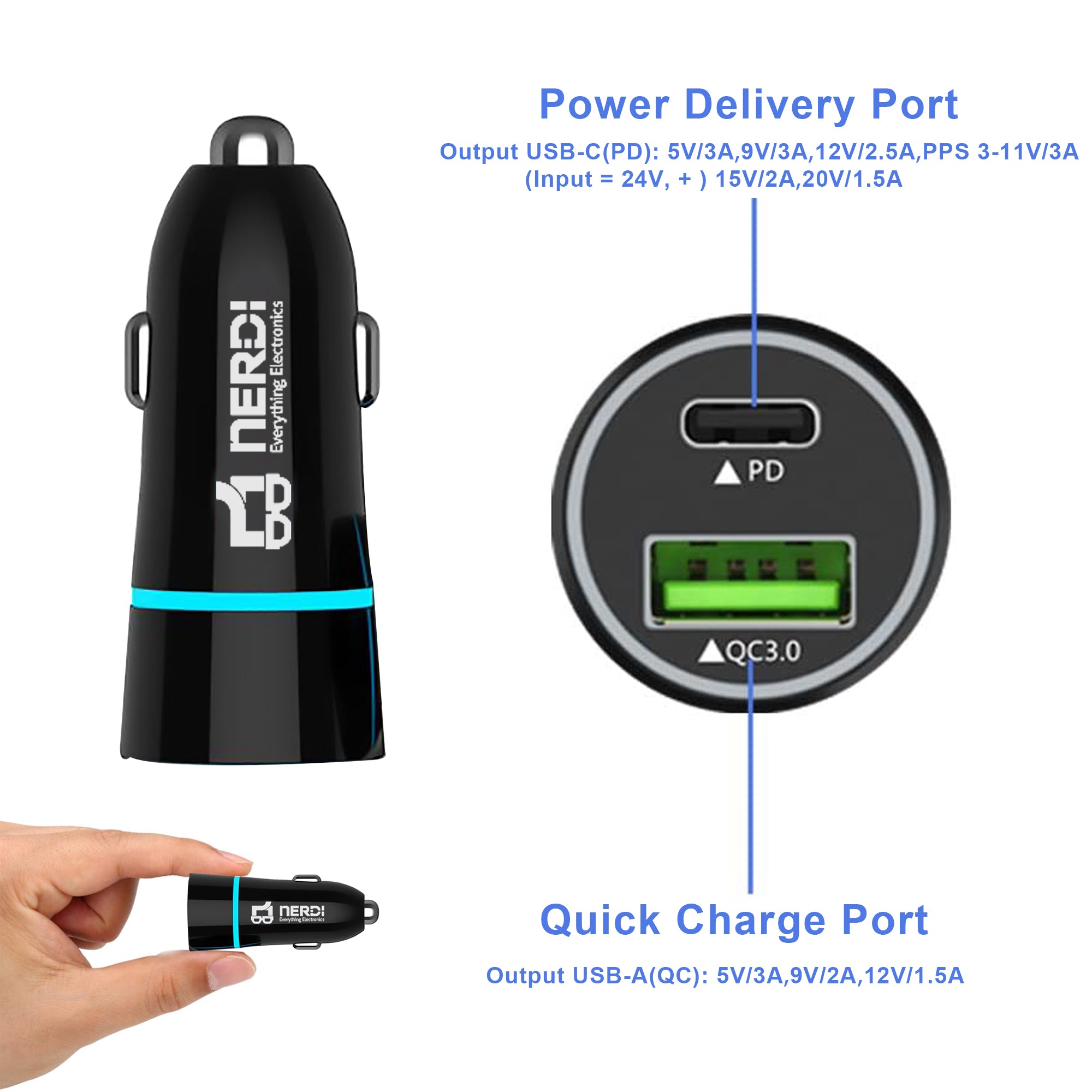 Fast Car Charger, Car Power Adapter for Apple 12,13 series, Samsung, Huawei, Xiaomi, OPPO, VIVO, etc.
