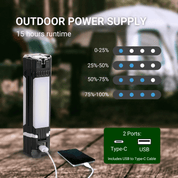 Portable Tent Lamp, Collapsible LED Blade Bulb Plus Flash Light