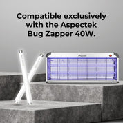 Aspectek Bug Zapper Replacement UV Lamp Bulb Light Tube 20W for 40W Electronic Bug Zapper, 2-Pack