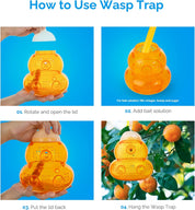 Aspectek Wasp Trap 2-pack - Traps Wasps, Hornets, and Bees