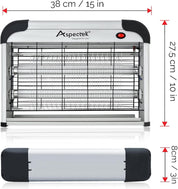 Aspectek 20W indoor bug zapper with protective mesh screen and UV light bulbs, including 2 replacement bulbs

