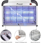 Aspectek 20W indoor bug zapper with protective mesh screen and UV light bulbs, including 2 replacement bulbs

