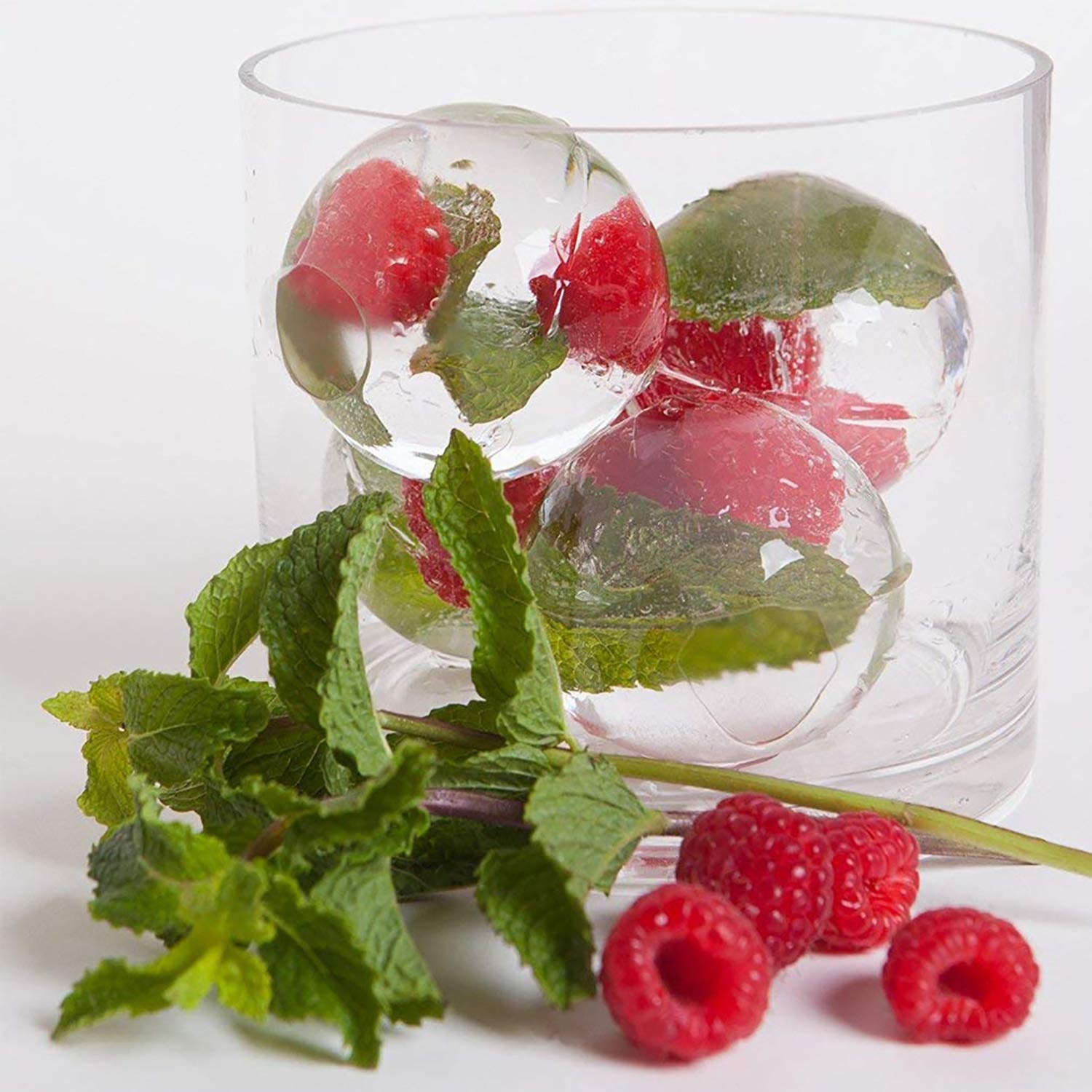 Flamen Ice Ball Maker- Easy And Fast Release BPA-Free Flexible Silicone Ice Trays (2-pack)