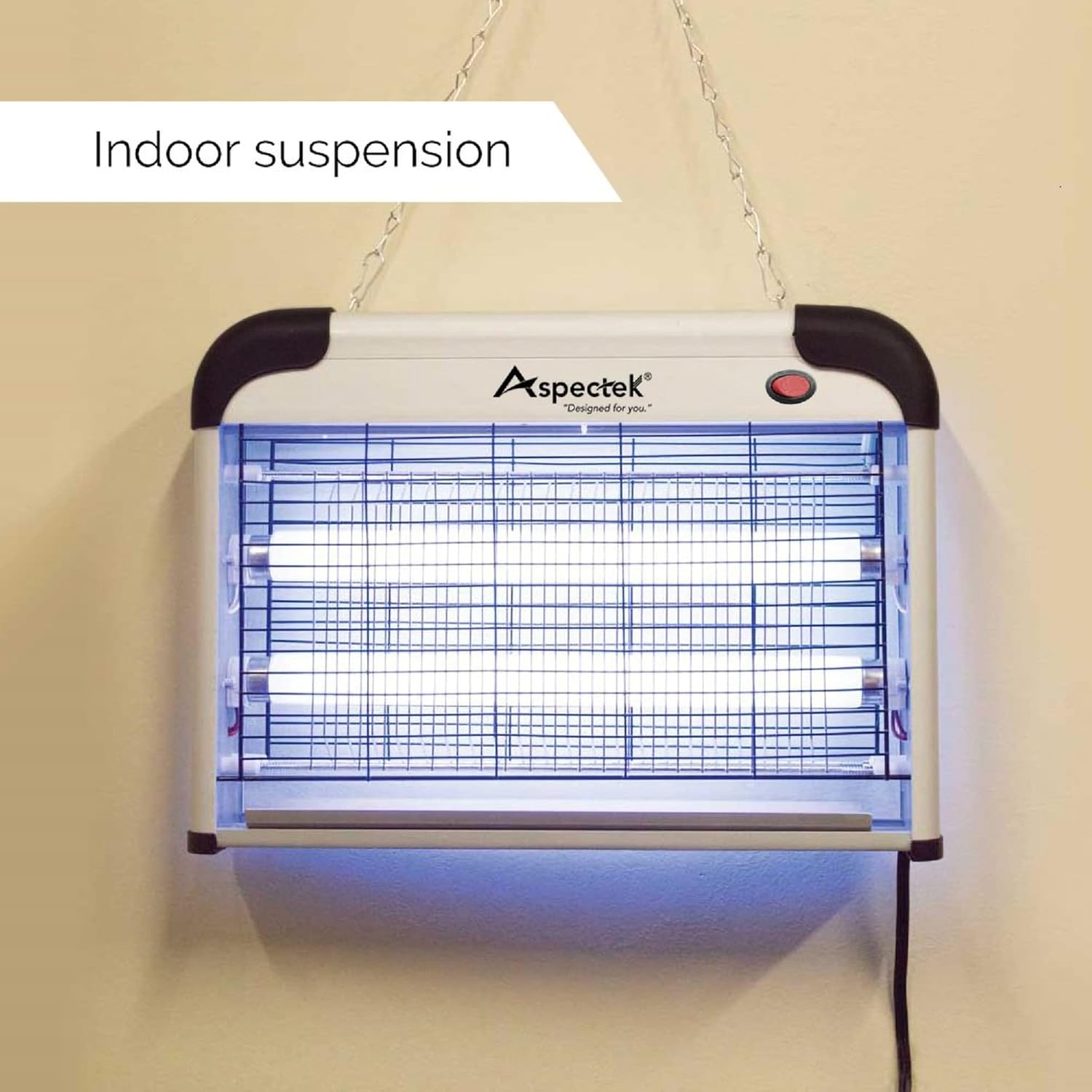 Aspectek 20W Indoor Bug Zapper, Includes 2 Replacement Bulbs, Mosquito Zapper, Insect Zapper, Bug Lamp Zapper
