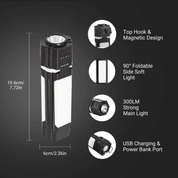 Portable Tent Lamp, Collapsible LED Blade Bulb Plus Flash Light