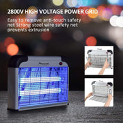 Aspectek 20W indoor bug zapper with protective mesh screen and UV light bulbs, including 2 replacement bulbs


