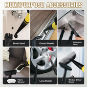 Aspectek Multi-Purpose Handheld Pressurized Steam Cleaner with 9-Piece Accessories