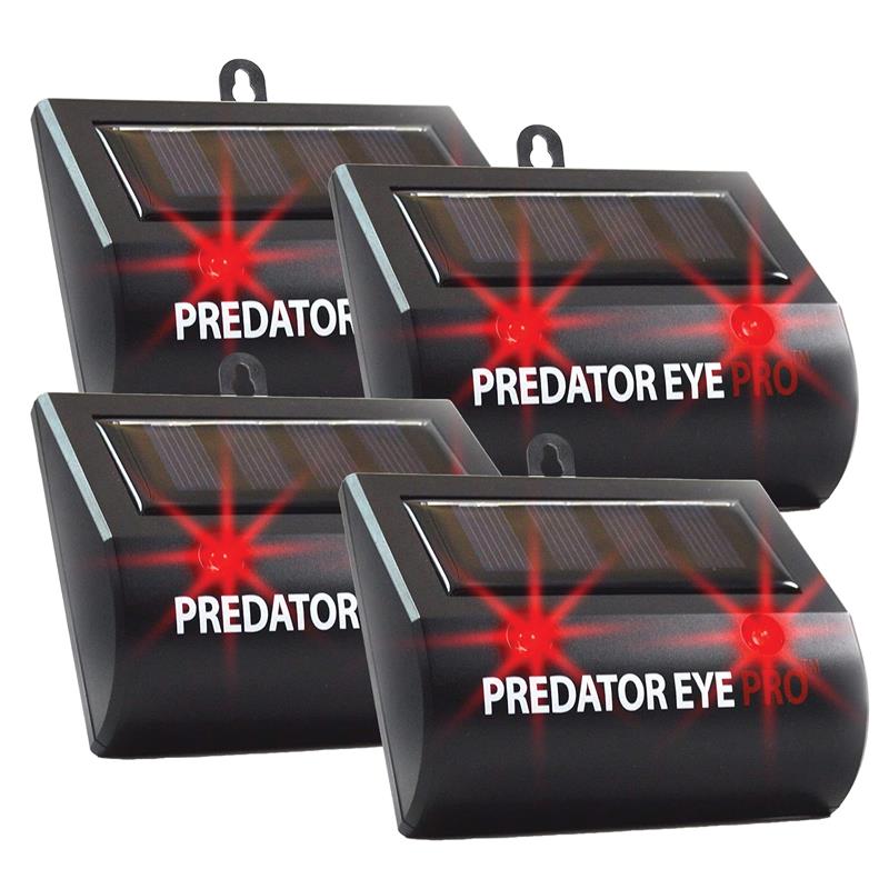 Aspectek Predator Eye PRO 4600sq ft Coverage w/Kick Stand Solar Powered Predator Light Deterrent Light Night Time Animal Control - 2 Pack