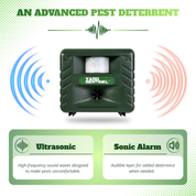 Aspectek Yard Sentinel Outdoor Ultrasonic Animal Repeller, Motion Sensor Cat, Skunk and Bird Repellent, 1-Pack