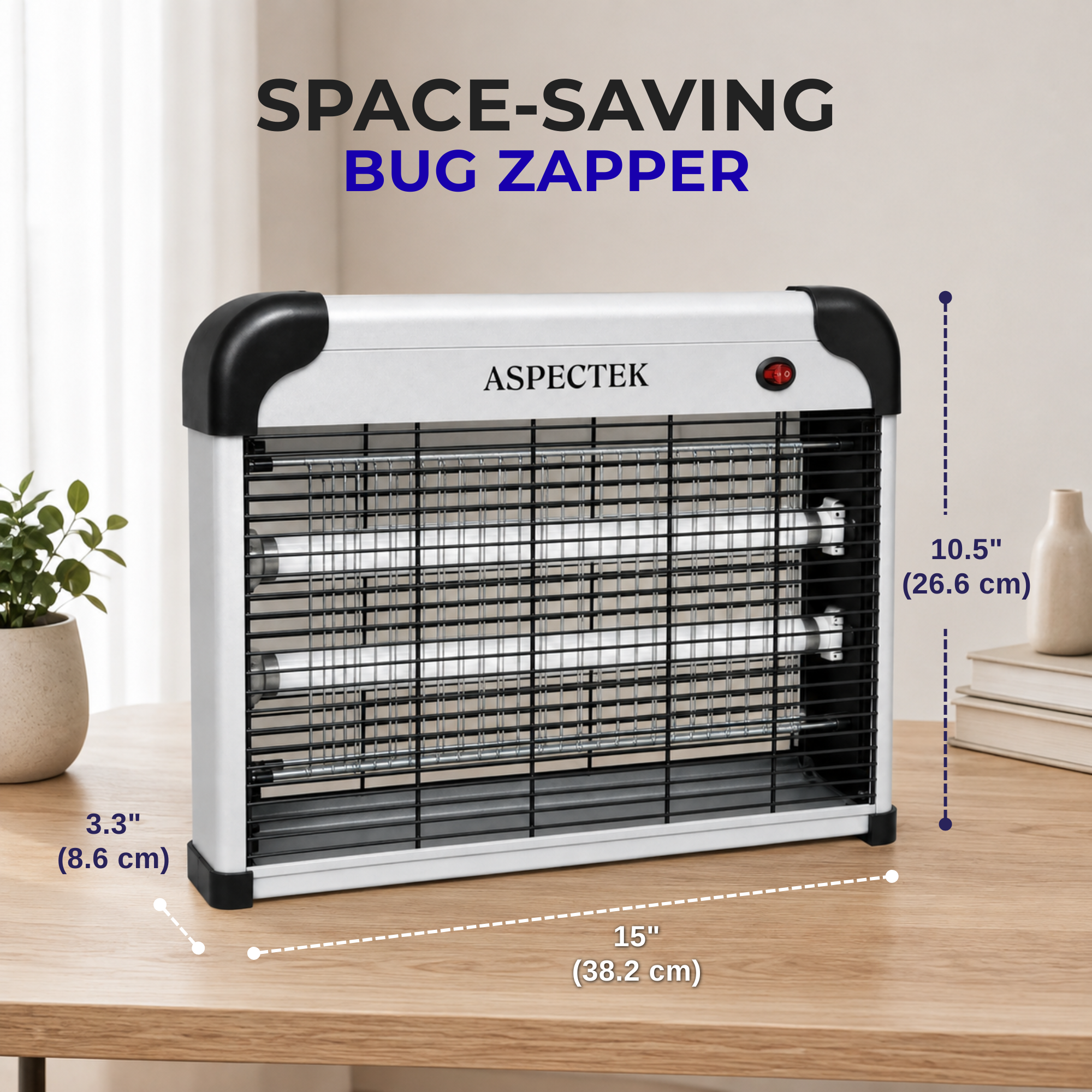Aspectek 20W Electric Bug Zapper with 2 Replacement Bulbs