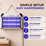 Aspectek 20W Electric Bug Zapper with 2 Replacement Bulbs