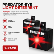 Aspectek Solar Rechargeable Predator Eye Animal Deterrent Light, Nighttime Coyote, Deer, Cat, Raccoon and Skunk Repeller, 2-Pack
