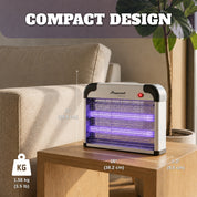 Upgraded Aspectek 20W Electric Bug Zapper, Bug Fly Zapper. Effective Mosquito, Fly, and Insect Zapper. Includes 2 Extra Bulbs. Lightweight Design, 2800V Electric Grid. (CA)