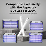 Aspectek Bug Zapper Replacement UV Lamp Bulb Light Tube 10W for 20W Electronic Bug Zapper, 2-Pack