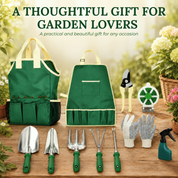 GardenHOME Garden Tool Set - 11Pcs Garden Hand Tool Set Equipment with Tote Bag Adjustable and Apron, Gardening Tools