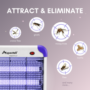 Aspectek 20W Indoor Bug Zapper with 2 Replacement Bulbs – Purple