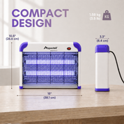 Aspectek 20W Indoor Bug Zapper with 2 Replacement Bulbs – Purple