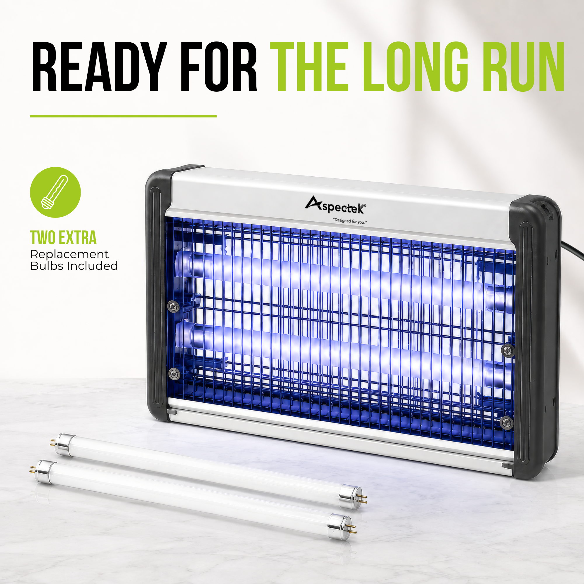 Aspectek 20W Bug Zapper with 2 Replacement Bulbs