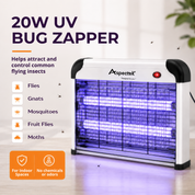 Aspectek 20W Electric Bug Zapper with 2 Replacement Bulbs
