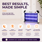 Aspectek 20W Electric Bug Zapper with 2 Replacement Bulbs