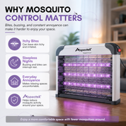 Aspectek LED Bug Zapper - Powerful High-Voltage Insect Killer Mosquito Zapper Indoor, 3 LED Light, Energy-Efficient & Durable Fly Trap