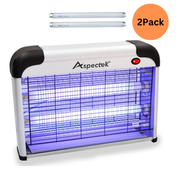 Aspectek 20W Indoor Bug Zapper, Includes 2 Replacement Bulbs, Mosquito Zapper, Insect Zapper, Bug Lamp Zapper
