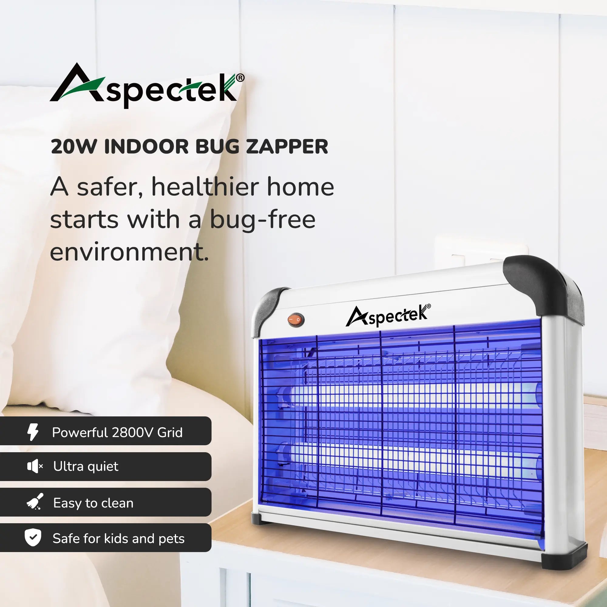 Aspectek 20w online indoor bug zapper