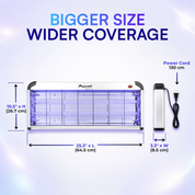 Aspectek 40W Indoor Bug Zapper, Powerful UV Bugs Lamp Attract Insects. Effective Against Flies and Mosquitos (CA)