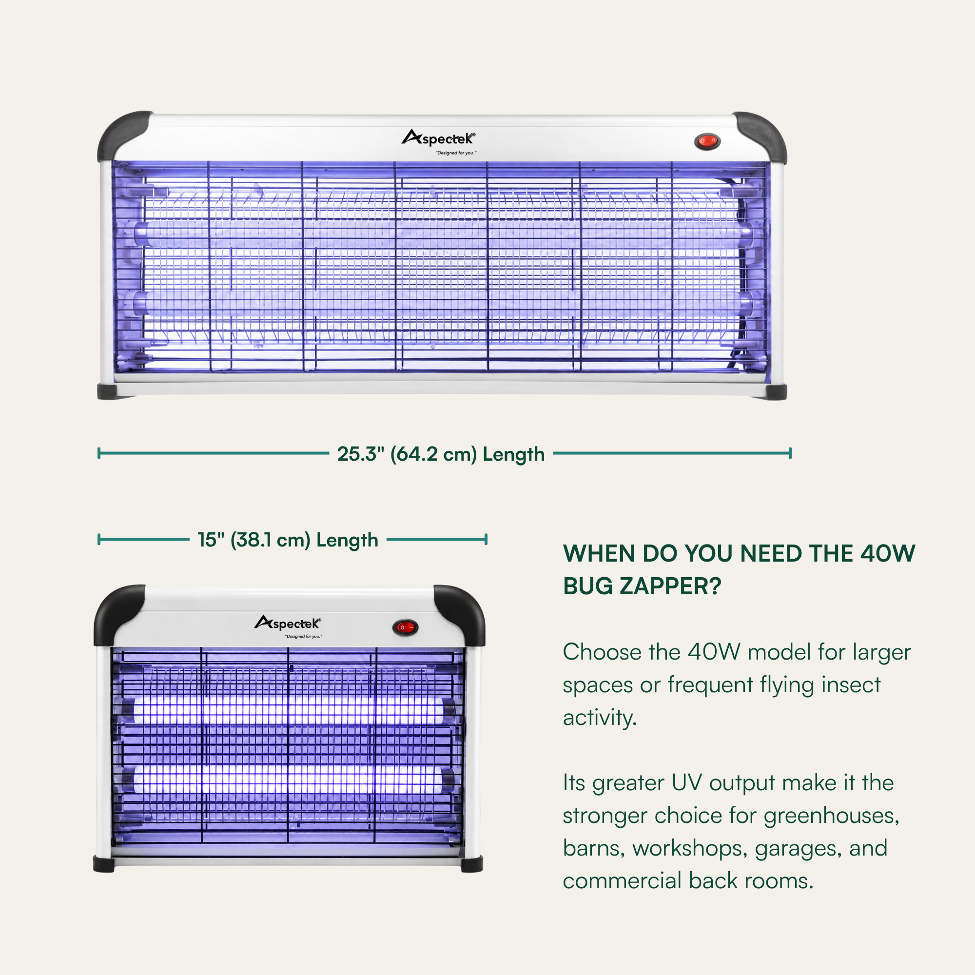 Aspectek 40W Indoor Bug Zapper + Wasp Trap 2-Pack Bundle