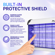 Aspectek 40W Indoor Bug Zapper, Powerful UV Bugs Lamp Attract Insects. Effective Against Flies and Mosquitos (CA)