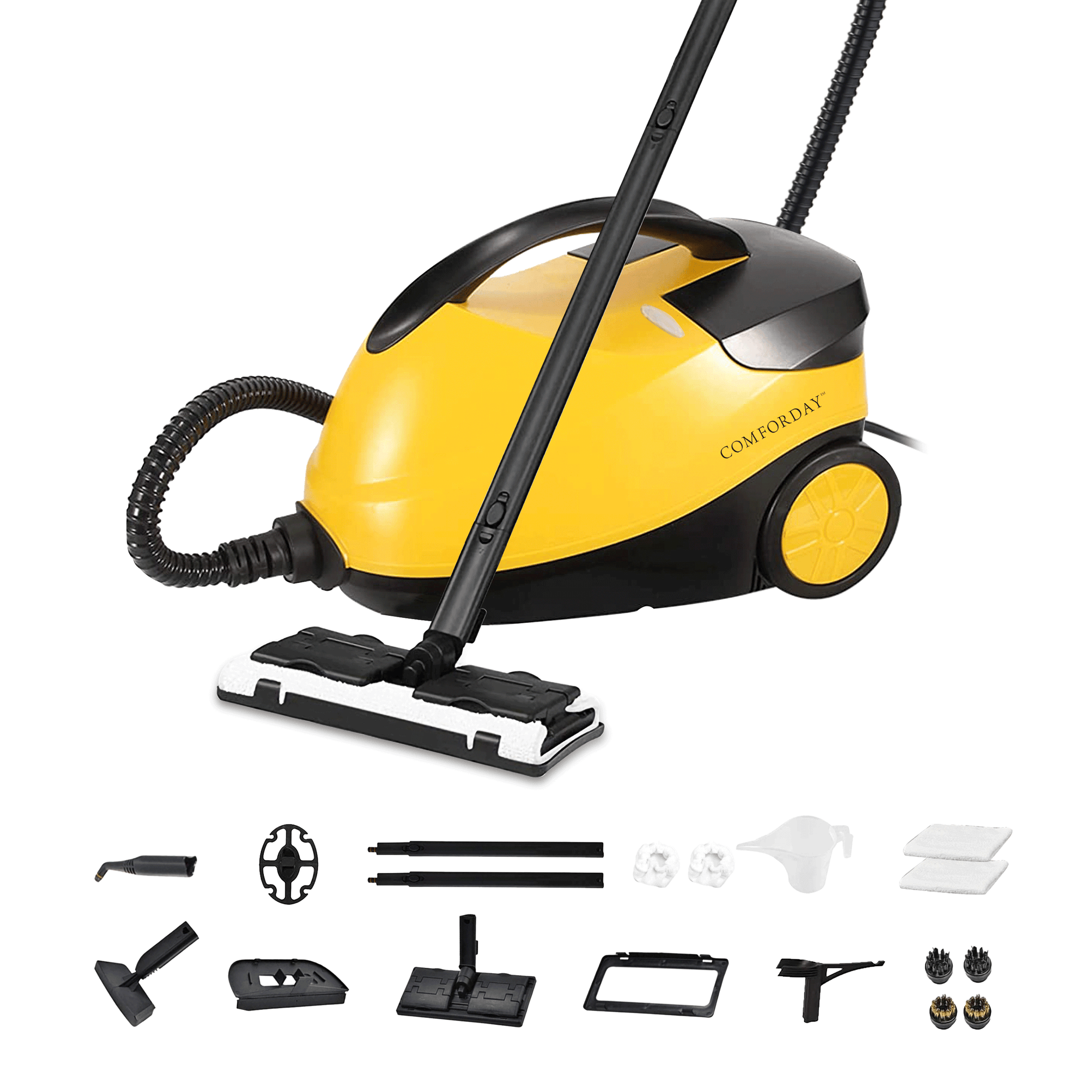 1500W Multipurpose Steam Cleaner with 17 Piece Accessories, Household Steamer with 1.5L Tank