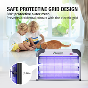 Aspectek 20W Indoor Bug Zapper, Includes 2 Replacement Bulbs, Mosquito Zapper, Insect Zapper, Bug Lamp Zapper