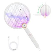 Aspectek 3000V Electric Fly Swatter for Indoor and Outdoor, Portable, Foldable, Rechargeable with Improved Battery Life, Fly Zapper USB Charging Cable